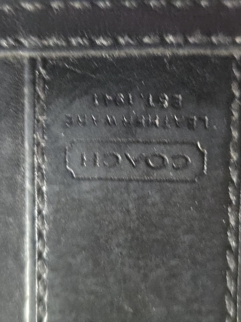 Coach Black Embossed Leather Wallet